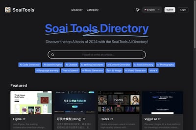 SoaiTools AI Directory preview